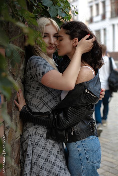 Lesbian kissing public Search